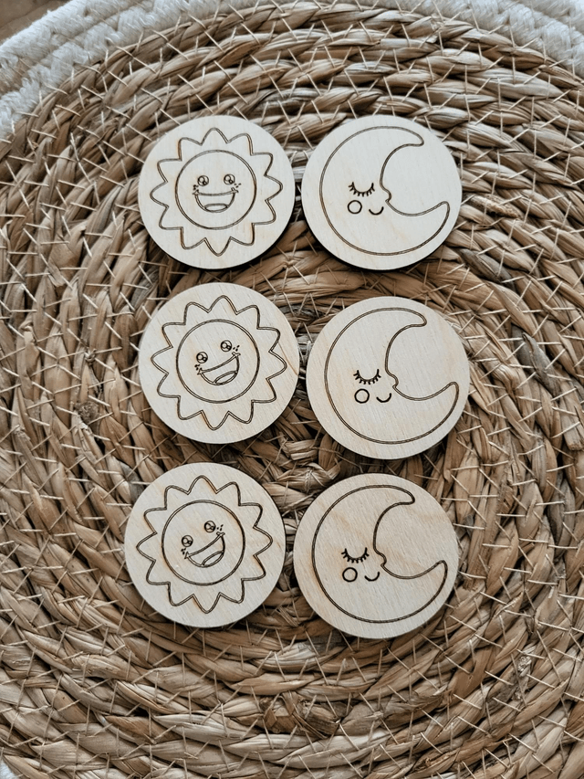 6 jetons pour insert jour / nuit 
