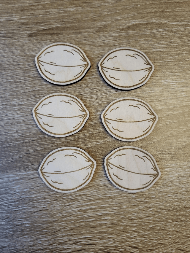 6 jetons noix