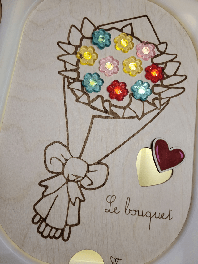 Le bouquet de fleurs lumineux