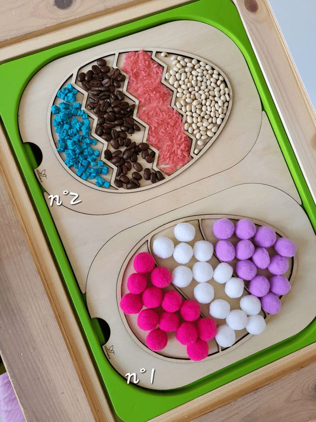 Oeufs puzzle à remplir au choix