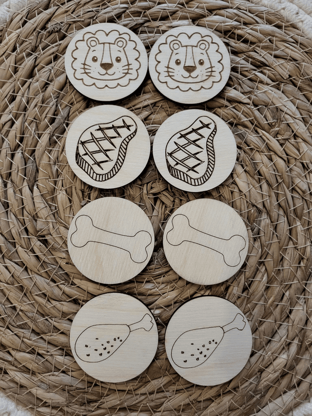 8 jetons pour L&#039;insert Le lion