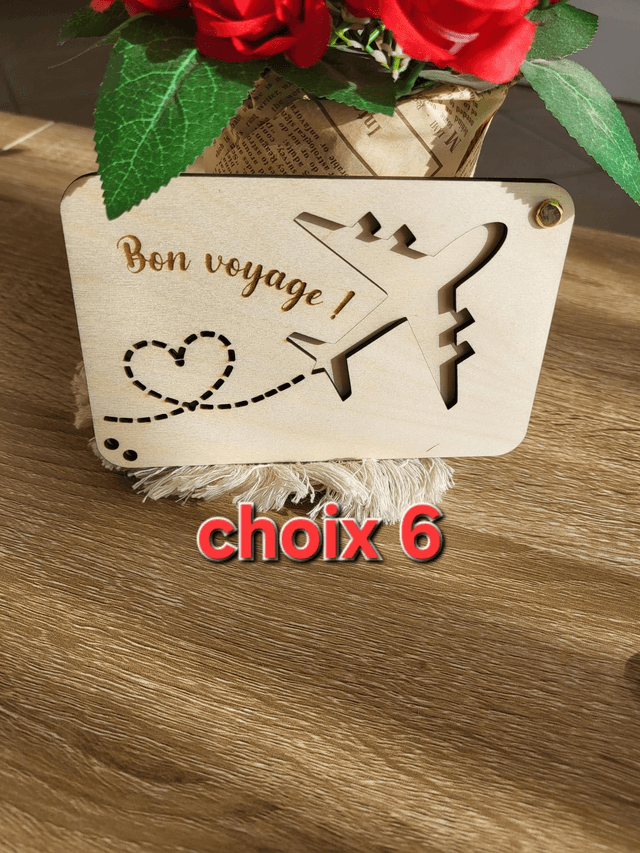 Cartes originale en bois pour porte billets